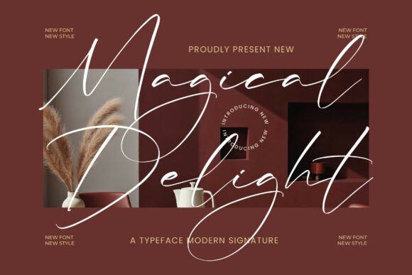 Magical Delight: A Modern Signature Typeface for Luxury Brands