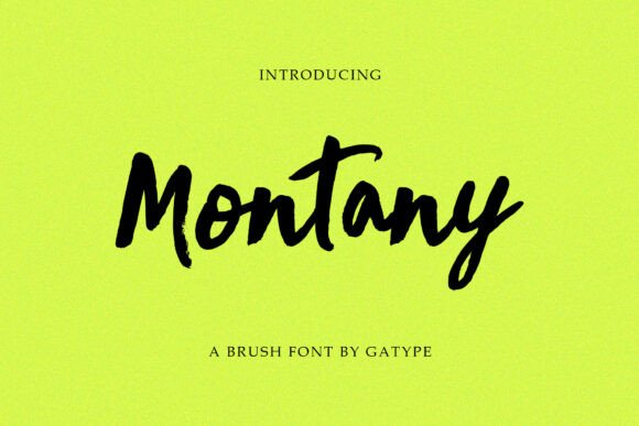 Montany: The Slanted Brush Font for Modern Web Design