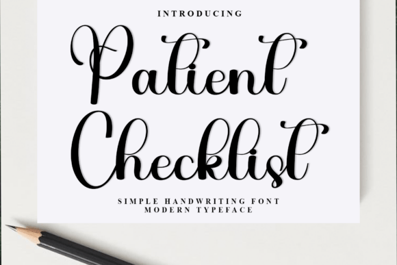 Patient Checklist: A Warm Script Font for Creative Projects