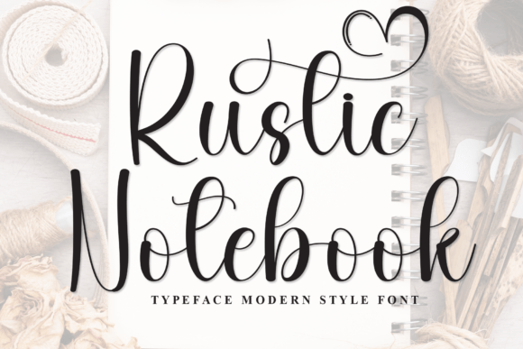 Rustic Notebook: The Perfect Script Font for Handmade Brands
